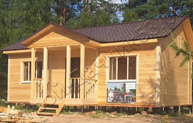 1 Каркасно-щитовой дом Д-3, 9x8.5м, 67.5 М², Ленинградская область, Лодейнопольский район, деревня Новая слобода (7)